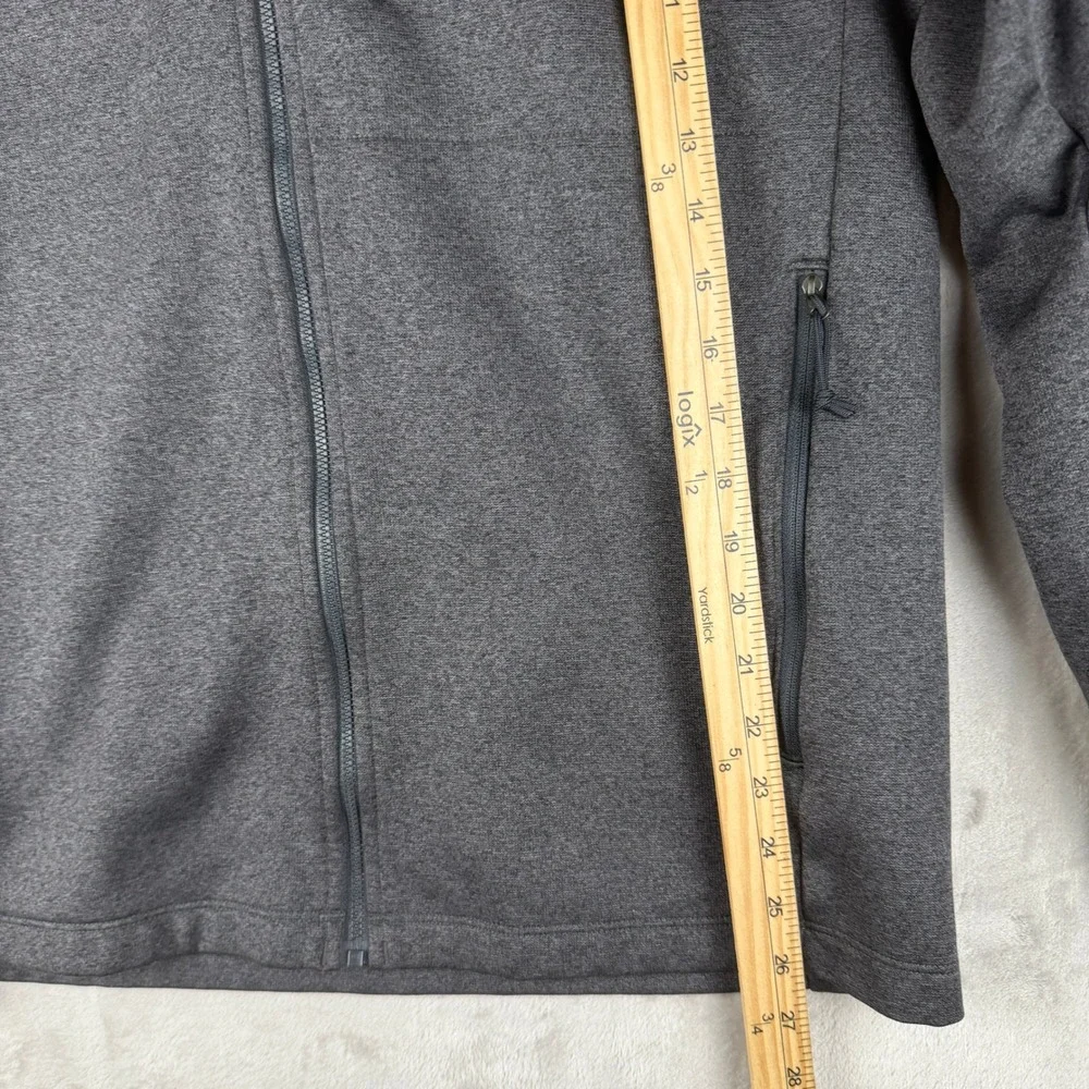 The North Face Mens Full Zip Hoodie Heather Grey Performance Jacket Large L